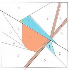 the diagram shows how to make a kite with different colors and shapes, including numbers on each side