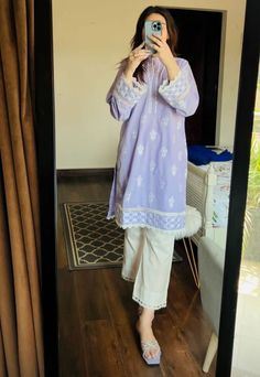 Desi Clothes Pakistani Outfits Simple, Summer Pakistani Outfits, Pakistani Suits Casual Summer, Simple Pakistani Suits Casual, Desi Clothes Casual Indian Fashion, Simple Ethnic Outfits, Pakistani Outfits Casual, Pakistani Clothes Casual