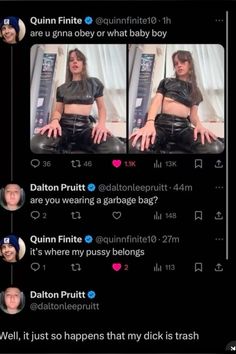 two women in leather outfits on twitter