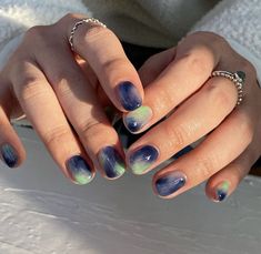 Gel Jelly Nail Designs, 2 Color Manicure, Winter Nails Short Gel, Simple Short Nails Fall, Dip Short Nails, Cool Short Nails, Real Nails, Mens Nails, Her Nails