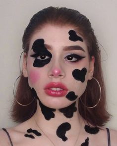 cow makeup • Instagram Cute Pig Makeup Halloween, Cow Outfits Halloween, Cow Makeup Looks Easy, Halloween Cow Makeup, Pink Cow Makeup, Cute Cow Makeup Halloween, Cow Costume Makeup, Abducted Costume