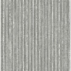 a gray and white rug with vertical stripes