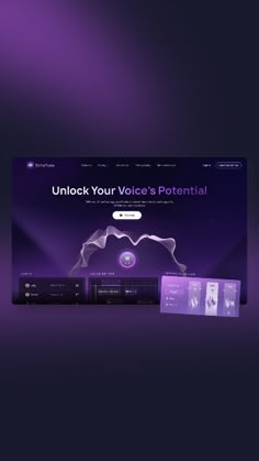 an image of a web page with the word unlock your voice's potential on it