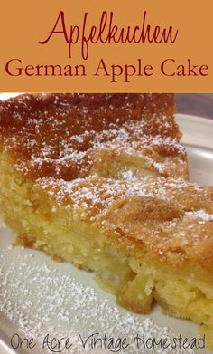 a close up of a piece of cake on a plate with the title above it