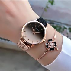 Trendy Watches Women Fashion, Trendy Watches Women, Stylish Watches For Girls, Elegant Watches Women, Pretty Watches, Womens Designer Watches, Simple Watches, Trendy Watches, Fancy Watches