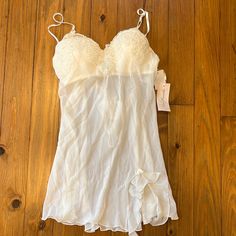 Nwt. Beautiful! Would Be Perfect For Wedding Night. Warm White/Off White. Adjustable Straps Very Faint Spot Near Bottom Hem From Storagenot Noticeable But Found It When Looking It Over To Sell. Babydoll Nightgown, Lingerie Babydoll, Future Wardrobe, Babydoll Lingerie, Wedding Night, Beaded Lace, Warm White, Night Gown, White Lace