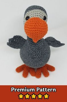 The Dodo Bird Amigurumi is a crochet pattern from Hooked by Kati! Bring an extinct species back to life with this dodo bird amigurumi crochet pattern! This fun and easy pattern guides you through crafting a charming and quirky dodo, perfect for gifts, nature lovers, or adding a unique touch to your crochet collection. Bird Amigurumi, Crochet Hdc, Bird Crochet, Pattern For Crochet, Dodo Bird, Crochet Bird, Crochet Bird Patterns, Pet Sweaters