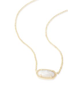 Elisa Gold Pendant Necklace in White Pearl Kendra Scot, Elisa Pendant Necklace, Kendra Scott Necklace Elisa, Kendra Scott Elisa, Rose Gold Pendant Necklace, Natural Gemstone Necklace, Kendra Scott Necklace, Necklace Rose Gold, Rose Gold Pendant