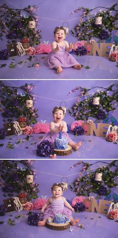 One Year Fairy Birthday, Fairy Princess First Birthday, 1 Year Fairy Photoshoot, Princess One Year Photoshoot, Winter Fairy Theme Birthday Party, Fairy Theme Smash Cake, Fairy Garden Cake Smash