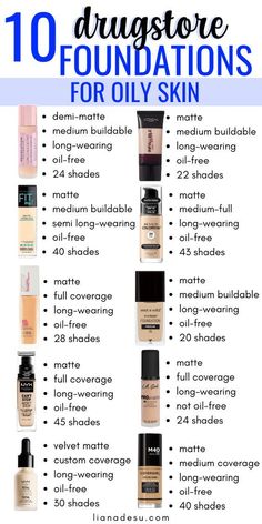 Finding the right foundation for your skin type can be toughrightIf you have oily skinthis post is for youI’m sharing the best drugstore matte foundations for oily skinplus tips on how… How To Choose Foundation, Best Foundation For Oily Skin, Holiday Eye, Best Drugstore Foundation, Lotion For Oily Skin, Oil Free Foundation, Drugstore Foundation