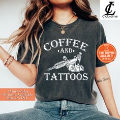 Hello! Welcome to our shop. It is very nice to see you here. Tattoo Shirt Women Tattooed Mom Shirt Mother's Day Gift. Perfect Mother's Day t-shirt gift for Mom or Grandma who has tattoos. Funny Mother's Day tee shirt. Funny tattoo graphic t-shirt with humor saying. ClobyLime shirts are everything you've dreamed of and More. Each shirt comes in different sizes, colors, and styles including unisex shirts, women's shirts, sweatshirts, and hoodies. They are comfortable and flattering for you to make a statement. Please see the images for the different products and colors offered. Please see the sizing chart in the product images and send us a message if you have any questions. UNISEX T-SHIRT: You've now found the staple t-shirt of your wardrobe. It's made of 100% ring-spun cotton and is soft a Tattoo Shirts Women, Here Tattoo, Tattooed Mom, Tattoos Funny, Funny Tattoo, Tattoo Shirt, Artist Tees, Tattoo Shirts, Tattoo Graphic