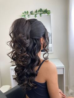 Simple Hairstyles For Quince, Damas Hair Styles, Hair Styles For A Quinceanera Damas, Cute Hairstyles For Damas, Quince Simple Hairstyles, Quinceanera Damas Hairstyles, Hair Styles For Damas Quince, Quince Hairstyles For Damas, Hair For Damas Quince