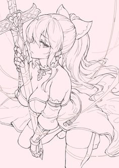 Anime Lineart, Coloring Book Art