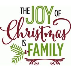 the joy of christmas is family