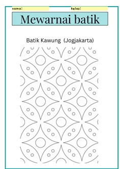 the pattern for batik kawung joggaata