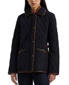 Lauren Ralph Lauren Petite Quilted Collar Coat - Macy's Ralph Lauren Sport Coat Women, Diamond Quilted Outerwear For Work In Fall, Diamond Quilted Outerwear For Fall Workwear, Diamond-quilted Outerwear For Fall Workwear, Fall Workwear Outerwear With Diamond Quilting, Elegant Quilted Outerwear For Work, Elegant Quilted Outerwear For Office, Classic Quilted Jacket With Buttons For Fall, Elegant Quilted Jacket For Fall Workwear