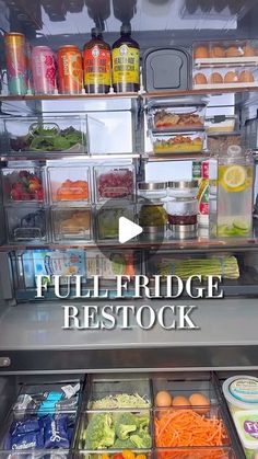 an open refrigerator filled with lots of food