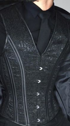 Mens Wedding Corset, Corset Suit Outfit Prom Men, Man In Corset Reference, Men Corset Outfit Aesthetic, Man Corset Aesthetic, Black Lace Suit Men, Man Corset Outfit, Suit Corset Outfit Men, Corset Suit Men