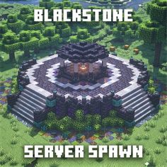 the cover for black stone server samh, with an image of a building in the middle