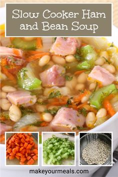 slow cooker ham and bean soup recipe