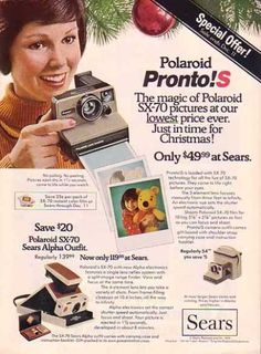 an advertisement for polaroid's six - 70 pictures at our last christmas sale