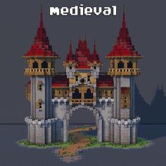 an image of a castle made out of legos with the words medieval on it