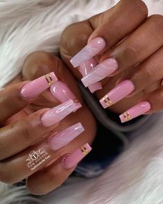 Coffin Nails Long, Summer Acrylic Nails, Pink Acrylic Nails, Marble Nails, Dream Nails, Coffin Nails Designs, Fire Nails, Classy Nails, Pretty Acrylic Nails