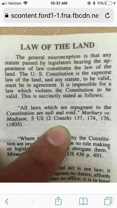 someone is reading the law of the land