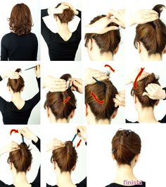 Hairstick Hairstyles, Hair Rods, French Twist Hair, Wacky Hair, Hair Prom, Long Hair Updo, Peinados Fáciles Para Cabello Corto, Hairstyles For Medium Length Hair