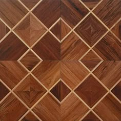 a wooden floor that is made up of different types of wood planks and squares