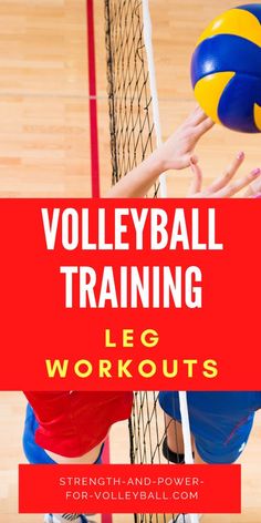 volleyball training leg workouts with the text volleyball training leg workouts for volleyball players