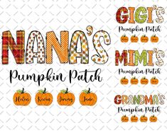 pumpkin patch svt bundle with the words nana's pumpkin patch