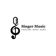 the logo for singer music, which is designed to look like a musical note with a treble