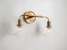 Where clean-lined design meets an industrial aesthetic-our Theron Lighting Collection features minimal yet striking silhouettes in bronze or brass finishes with your choice of clear or milk glass cones to complete the ideal lighting solution that's perfect for your space. Wall Light Fixtures, Guest Bathroom, Light Wall, Board Design, Covered Patio, Lighting Collections, Bronze Finish, Lighting Solutions, Milk Glass