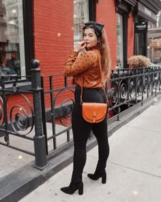 13 Outfits, Orange Outfit, Moda Plus, Evening Outfits, Curvy Girl Outfits, Curvy Outfits, Outfit Inspo Fall