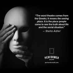 a person with a mask covering their face in front of a quote from stella alder