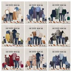 the different types of clothes and shoes are shown in this poster, which includes an image of men's clothing