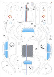 a blue and white plan for a boat with numbers on the front, side, and back