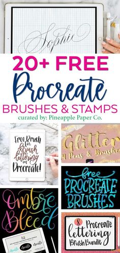 20 + free procreate brushes and stamps