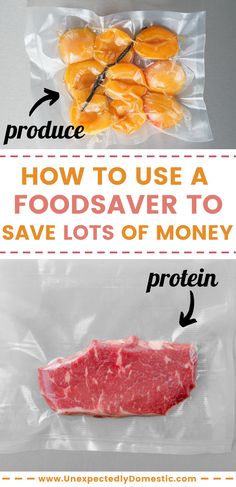 an image of how to use a food saver to save lots of money for protein