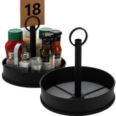 PRICES MAY VARY. You will get 2 packs of steel condiment caddies, each one measured 8.5*8.5*2 inch with an 8.3 inch height display handle. Enough room for you to insert and retrieve condiment bottles easily, making it easy to grab the hot sauce, ketchup, mustard, soy sauce, table salt, pepper, mayo, or other condiments. Durable Wire Construction: Our rust-resistant seasoning sauce holder is constructed out of durable steel with a BPA-free coating for long-lasting use, not easy to rust. The sturd Bar Condiment Caddy, Sauce Display, Table Caddy, Metal Storage Rack, Condiment Bottles, Pepper Mayo, Condiment Caddy, Metal Storage Racks, Outdoor Grills