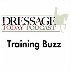 the dressage today show logo with an image of a horse and rider on it