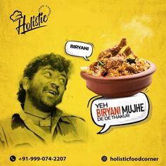 an advertisement for malaysian cuisine featuring a man with his mouth open next to a bowl of food