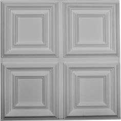 four white square paneled ceiling tiles