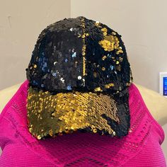 Sequins Move To Change From Color To Color. The Whole Hat Has Sequins On It. New With Tags. Casual Party Cap, Casual Snapback Party Hat, Trendy Gold Baseball Cap One Size, Gold One Size Fits Most Baseball Cap, Trendy Gold Baseball Cap, Gold Casual Baseball Cap, One Size Fits Most, Gold Casual Baseball Cap, One Size, Gold Casual Baseball Cap One Size, Casual Gold Baseball Cap One Size