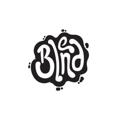 the word bird written in black and white ink on a white background with circles around it