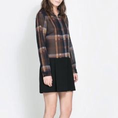 Zara dress New with tag. Zara Dresses Casual Plaid Office Dress, Chic Plaid Long Sleeve Shirt Dress, Chic Long Sleeve Plaid Shirt Dress, Zara Casual Shirt Dress For Fall, Zara Button-up Mini Dress For Fall, Zara Shirt Dress With Buttons For Fall, Zara Button-up Shirt Dress For Fall, Zara Mini Dress For Office In Fall, Zara Shirt Dress For Fall Day Out