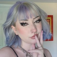 E Girl Makeup, Split Dye, Wow Hair Products, Piercing Inspo, E Girl, Hair Color And Cut, Pastel Hair