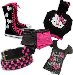 2000’s Outfit, Meh Cat, Scene Clothing, Extreme Fashion, Scene Girls, Scene Fashion