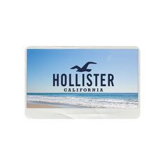 the logo for hollister california on a white background